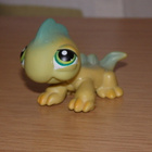 LITTLEST PET SHOP vihreäsilmä IGUANA, LISKO #254 - pikkukuva 1