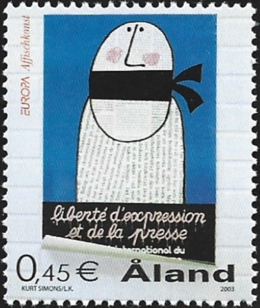 Åland 2003  Eurooppa-merkki Julistetaide 0,45 €  ** LaPe 223