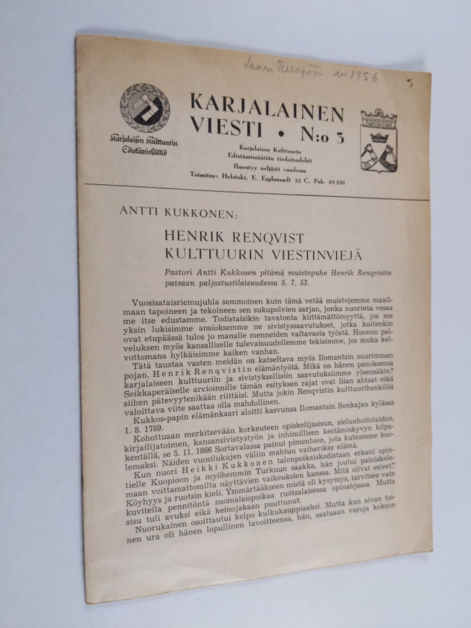 Karjalainen viesti n:o 3