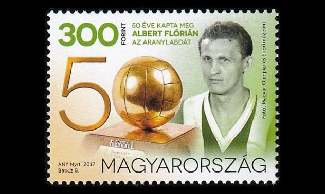 Unkari 5930 ** Jalkapallopelaaja Flórián Albert (2017)