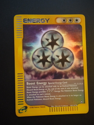 Pokemon kortti Boost Energy Aquapolis Reverse holo