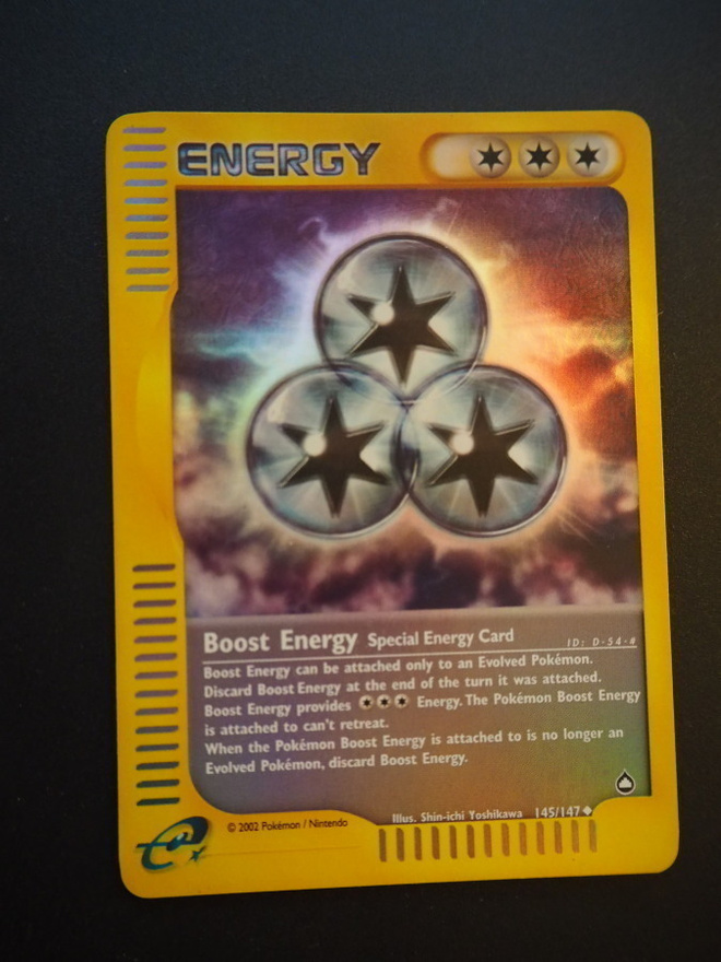 Pokemon kortti Boost Energy Aquapolis Reverse holo