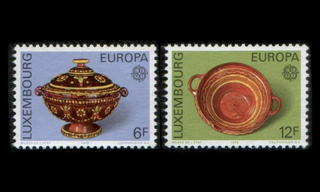 Luxemburg 928-9 ** Europa taidekäsityöt (1976)
