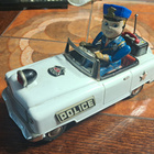 Vintage keräily peltinen poliisiauto - pikkukuva 5