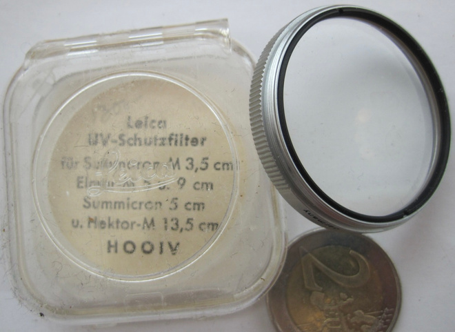 VANHA Leica Leitz Suodatin UVa HOOIV + Alkup. Kotelo