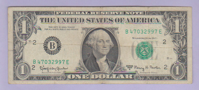 USA 1 Dollar v.1963 P-443a (B=New York)