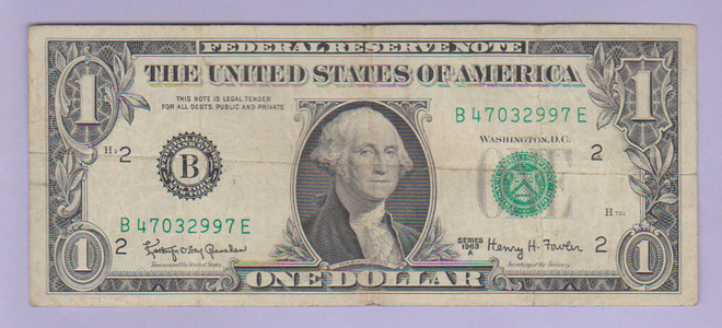 USA 1 Dollar v.1963 P-443a (B=New York)