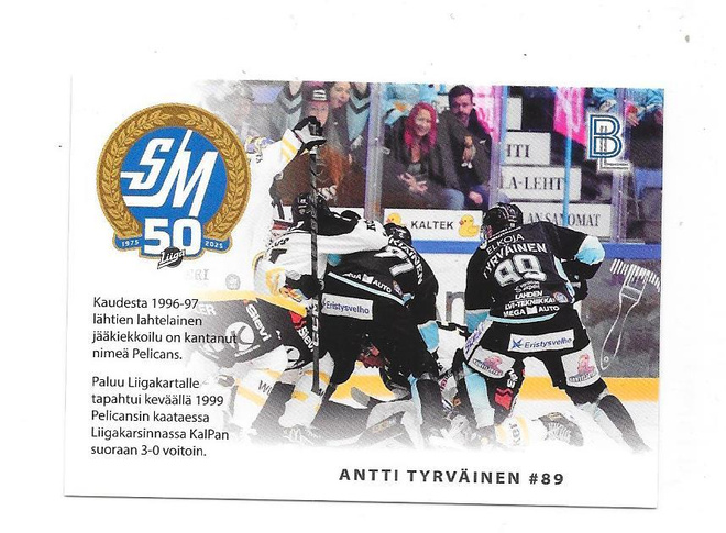 2024-25 BlueLine MatchCard #6/6 Antti Tyrväinen Pelicans