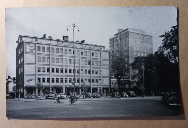 Oulu, liikerakennukset, kaupunkinäkymä, vkpk, p. 1959