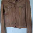 Nahkatakki beige koko XL - pikkukuva 1