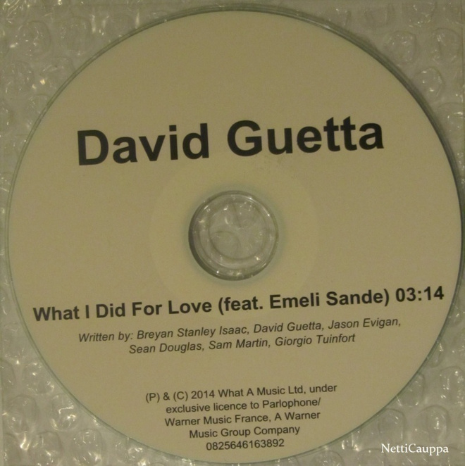 David Guetta f. Emeli Sande • What I Did For Love CDr-Single