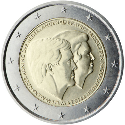 ** HOLLANTI 2€ 2014 Double Portrait pillerissä **
