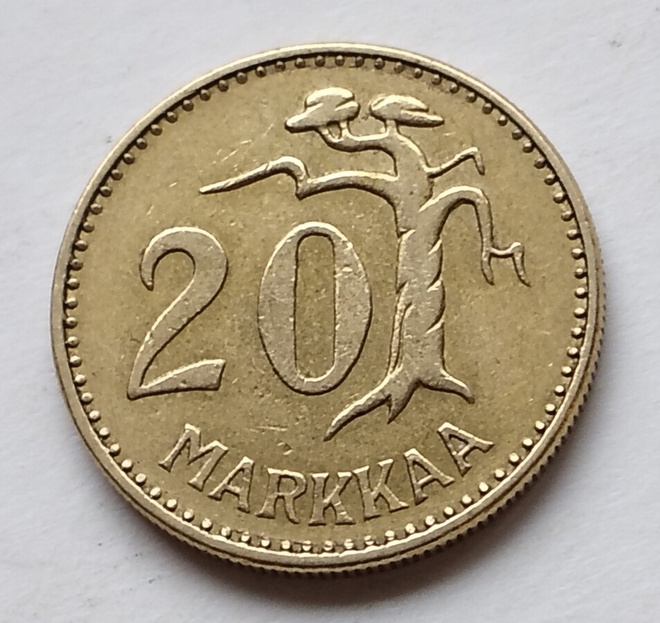20 mk, circ, v . 1955