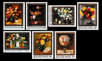 Unkari 3192-8 ** Kukkamaalauksia (1977)