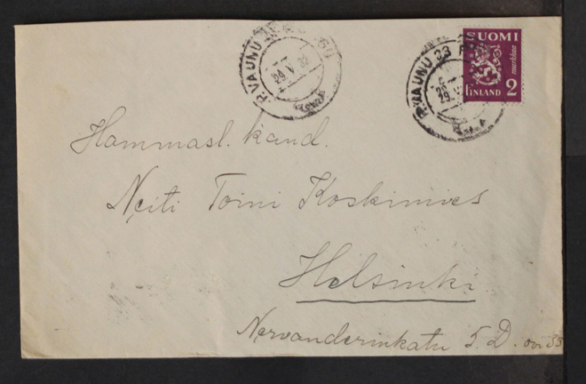 # 23995 # Kirje Postivaunu 23 > Helsinki - 1932