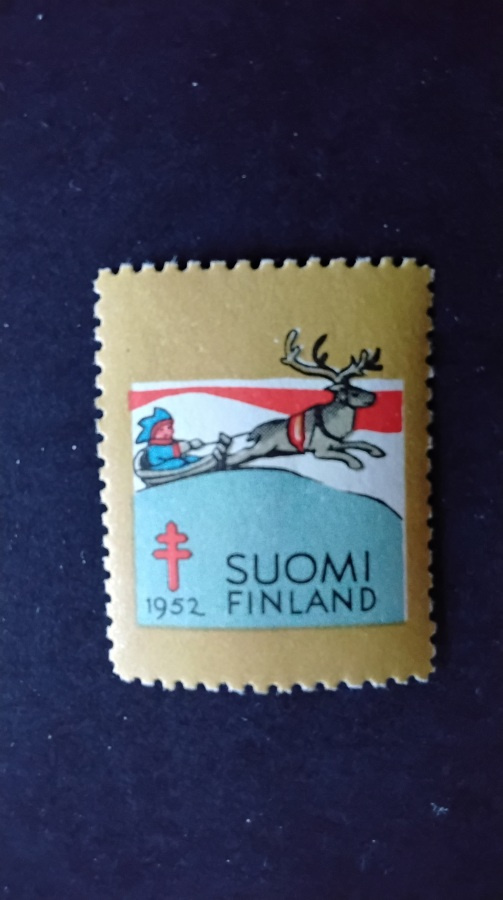 1952 tub joulumerkki Lapin poika**