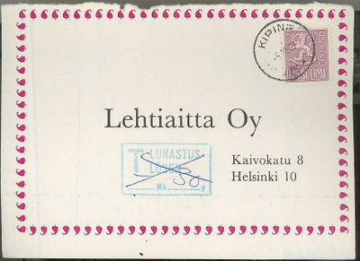 1967 vastauslähetys KIPINÄ - lubastus mitätöity
