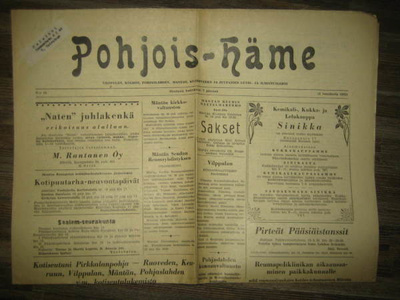 Sanomalehti: Pohjois-Häme 7.4.1955