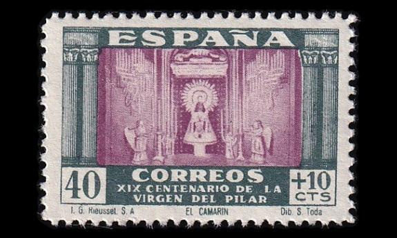 Espanja 863 ** Pilarin neitsyt 40 + 15 C (1940)