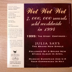Wet Wet Wet - Julia Says CDS - pikkukuva 2