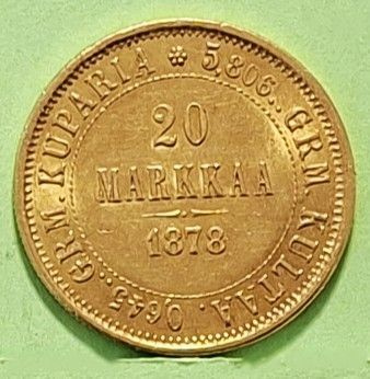 Suomi 20 mk 1978 kulta raha. (MA)