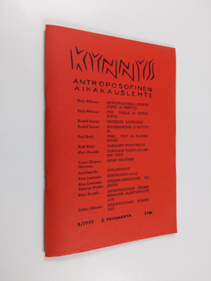 Kynnys 3/1977 : Antroposofinen aikakauslehti