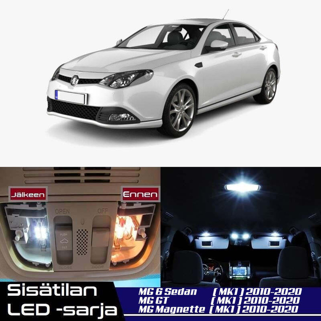 MG 6 (MK1) Sisätilan LED-sarja 7-osainen