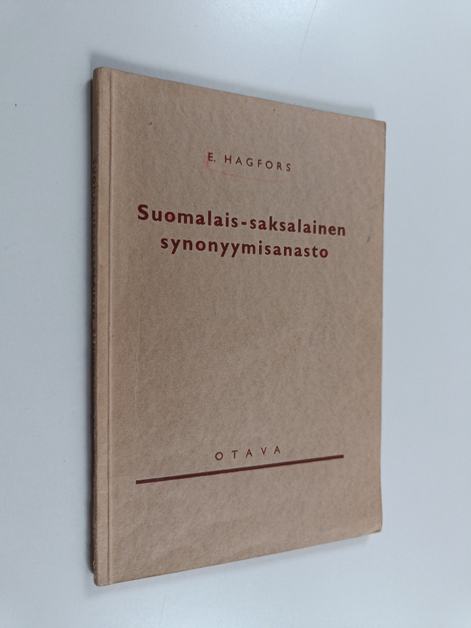 Edwin Hagfors : Suomalais-saksalainen synonyymisanasto - ...