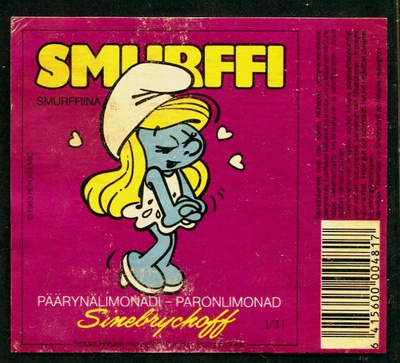 SMURFFI etiketti, Päärynälimonadi  1/3 l