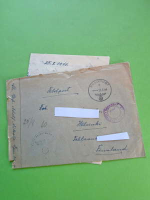 Kenttäpostia Saksalais sotilaalta Suomeen 1944