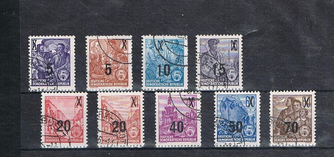 DDR 1954 - 5v-suunnitelma lisäpainamat ro