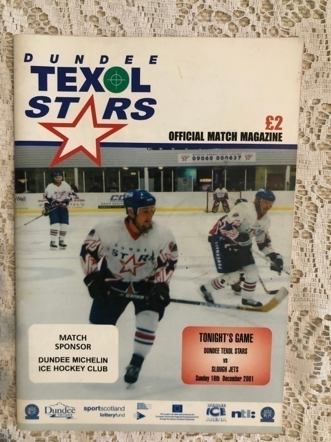 Dundee Texol Stars-Slogh Jets. 2001. Hand, Inkinen..
