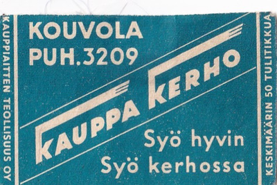 KOUVOLA,  Kauppa Kerho  b509