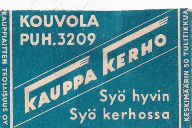 KOUVOLA,  Kauppa Kerho  b509