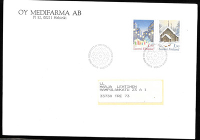 Joulu 1989 FDC (LAPE 1093 -1094)