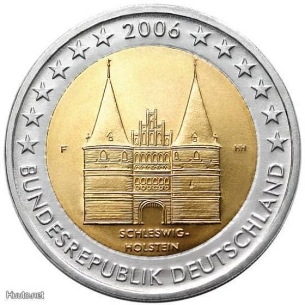 Saksa  2e:n erikoiskolikko 2006 - Holstentor F (UNC)
