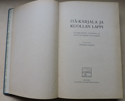 Theodor Homén (toim.): Itä-Karjala ja Kuollan Lappi