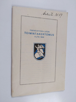 Itsenäisyyden liiton toimintakertomus v:lta 1926