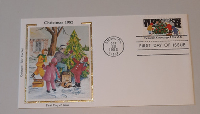 USA FDC Christmas 1982 Colorano "Silk"