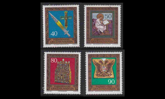 Liechtenstein 673-6 ** Keisarillisia aarteita (1977)