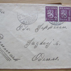 Kuori Kaskisesta Tanskaan 1932 x malli 30 2 mk violetit merk - pikkukuva 1