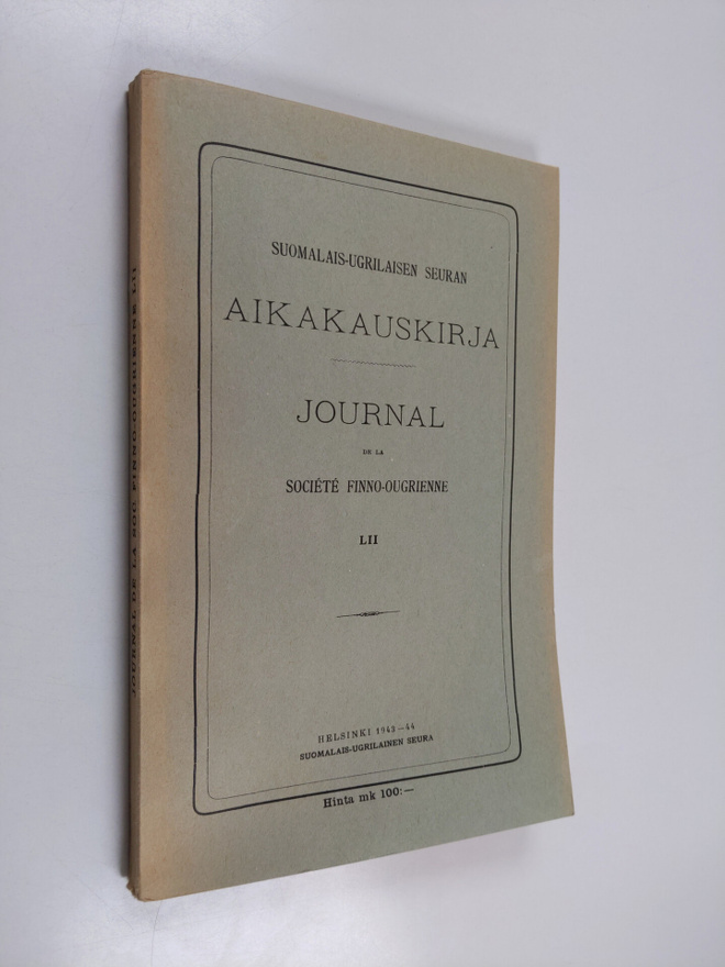Suomalais-ugrilaisen seuran aikakauskirja 52