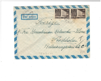 LENTOPOSTI HELSINKI-ruotsi