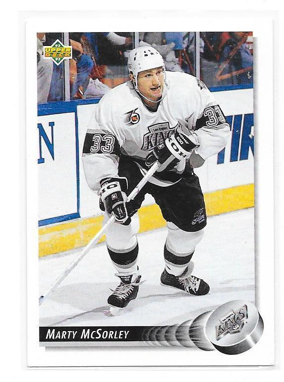 92-93 Upper Deck #322 Marty McSorley Los Angeles Kings gooni