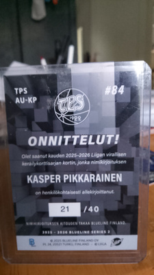 Uusi blue line auto Pikkarainen TPS/40
