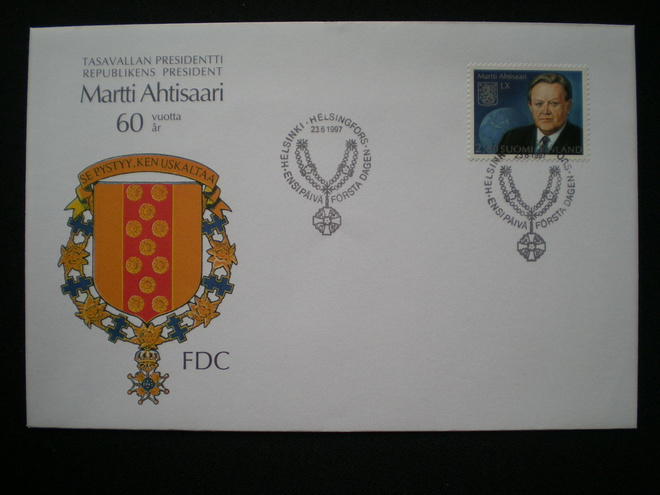 FDC Ahtisaari 60 v 23.6.1997 - LaPe 1386