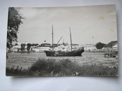 VANHA Postikortti Laiva Kristiinankaupunki 1930-luku