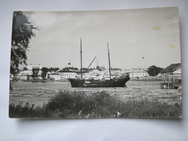 VANHA Postikortti Laiva Kristiinankaupunki 1930-luku