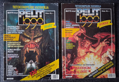 Tietokonepelien vuosikirja PELIT 1990 kevät ja syksy, 2kpl