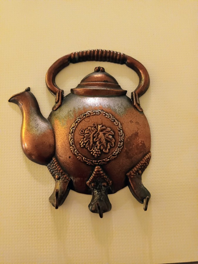 Vintage naulakko pannulapuille, kuparia